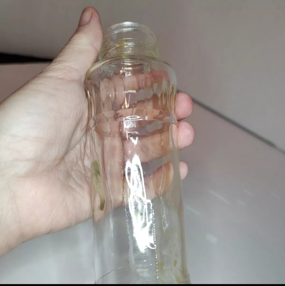 Small Clear Glass Pine Sol Cleaner Bottle 86-5 Copywrite 4 2011 Empty - Picture 5 of 9